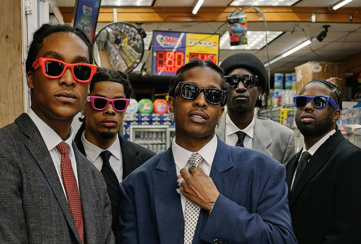 A$AP rocky and Ray-ban Wayfarer puffer collection