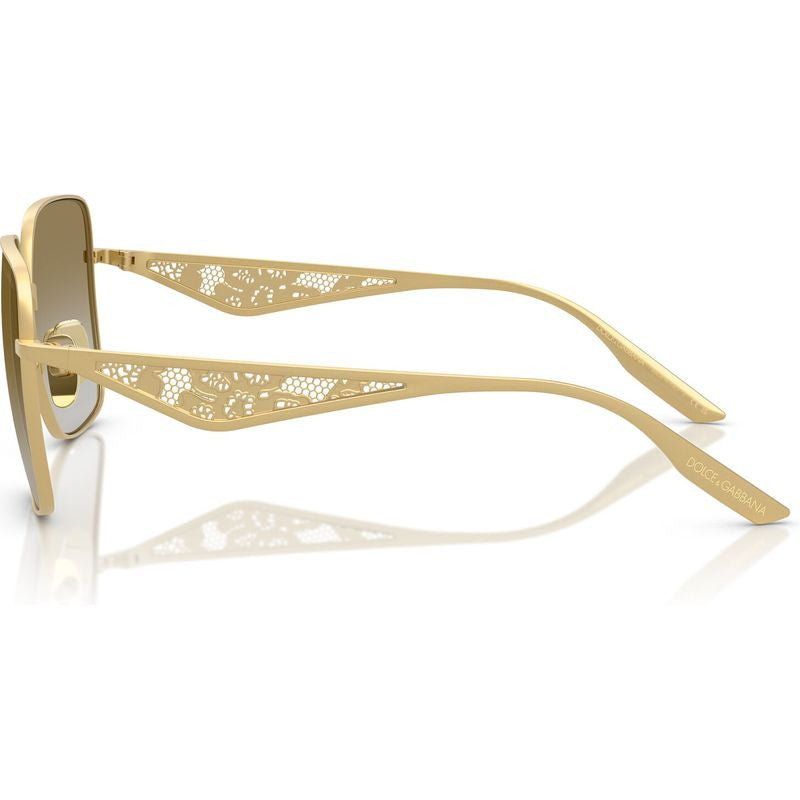DG2310, Matte Gold/Light Brown Gold Gradient Mirror Lenses