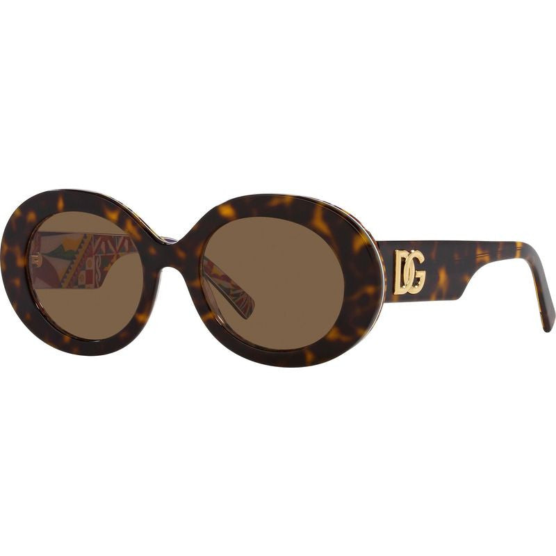 DG4448, Havana on White Barrow/Dark Brown Lenses
