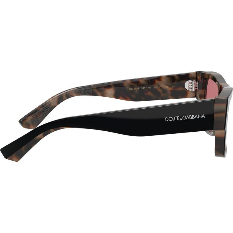 DG4451, Black on Red Havana/Red Tint Lenses