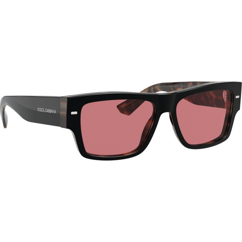 DG4451, Black on Red Havana/Red Tint Lenses