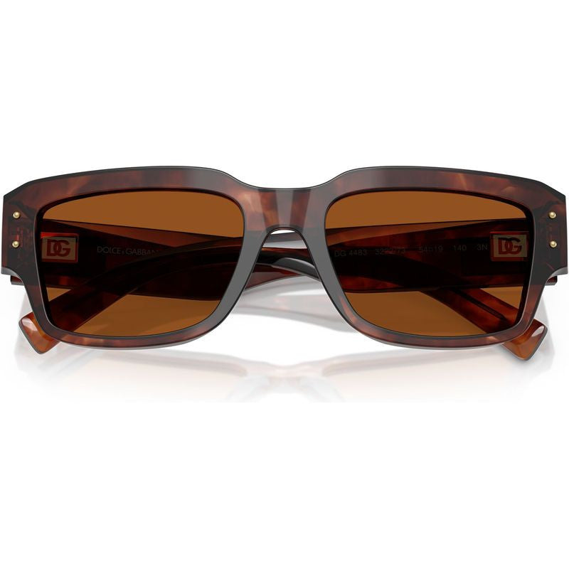 DG4483, Dark Red Havana/Dark Brown Lenses