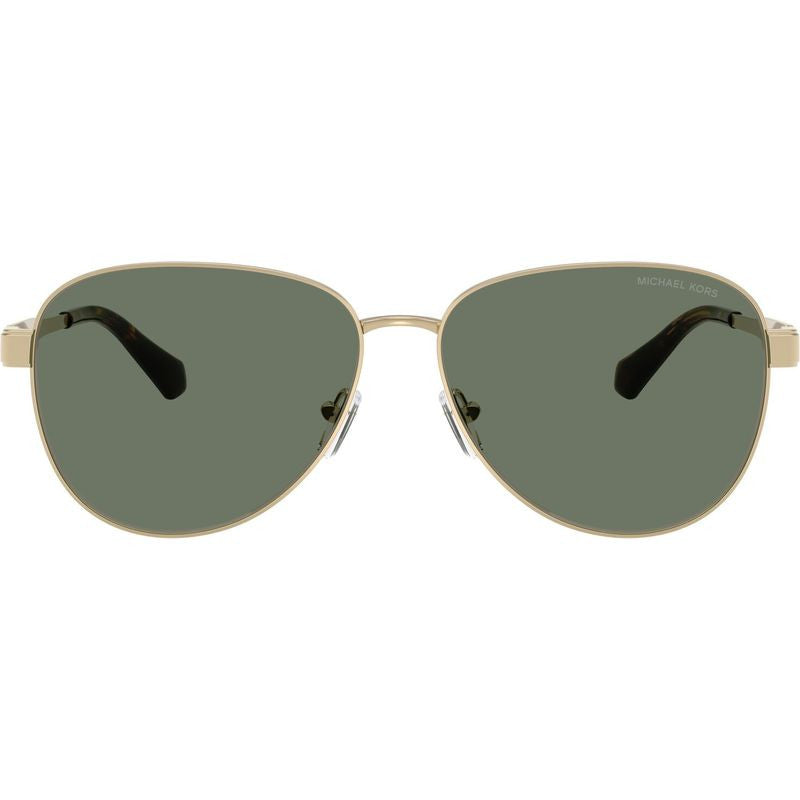 Biarritz MK1160, Shiny Light Gold/Green Lenses 59 Eye Size