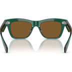 Ms Oliver OV5542SU, Translucent Dark Teal/Cognac Mirror Glass Lenses