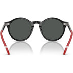 PH4204U, Shiny Black and Tartan Red/Dark Grey Lenses 50 Eye Size