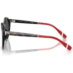 PH4204U, Shiny Black and Tartan Red/Dark Grey Lenses 50 Eye Size