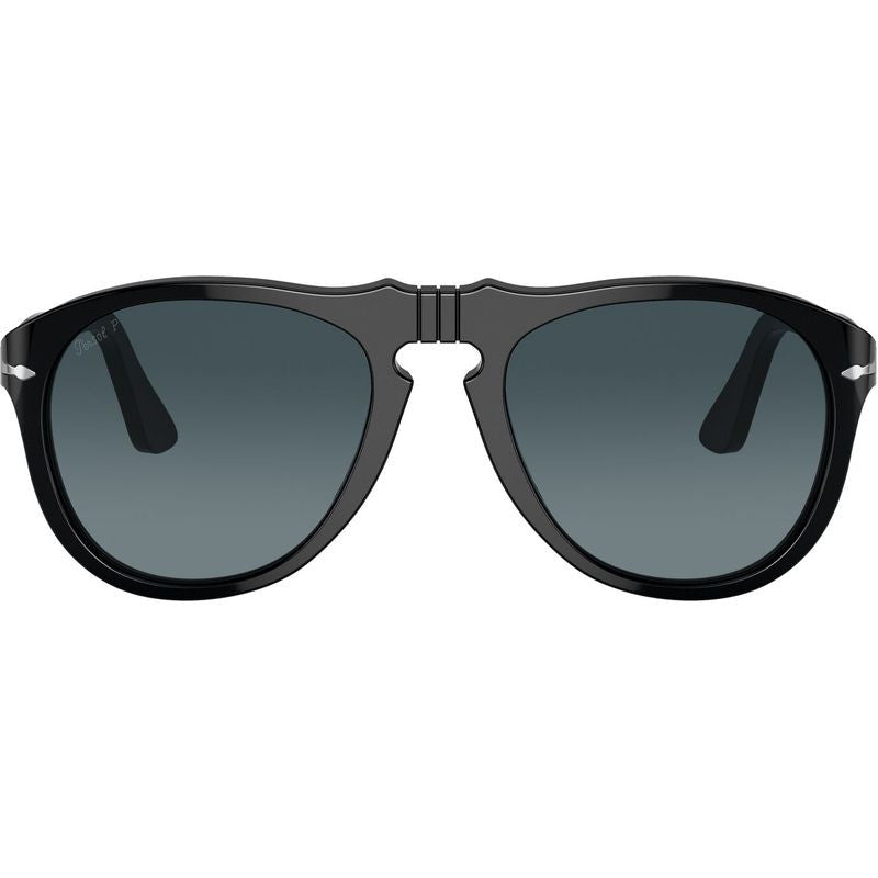 PO0649, Black/Blue Gradient Polarised Glass Lenses 54 Eye Size
