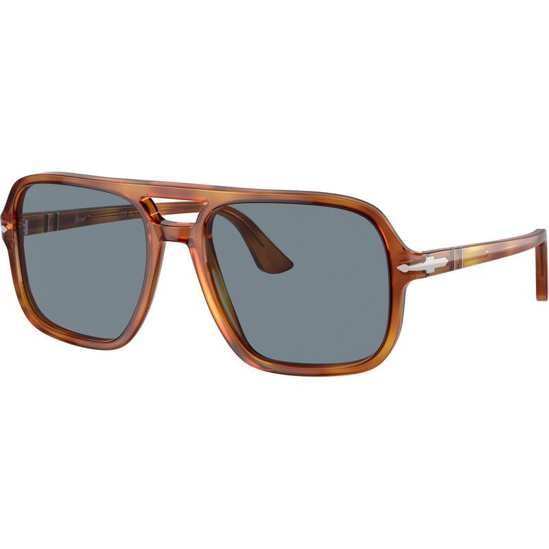 PO3328S, Terra Di Siena/Light Blue Glass Lenses 55 Eye Size