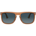 PO3336S, Transparent Brown/Blue Gradient Polarised Glass Lenses 57 Eye Size