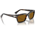 PO3363S, Tobacco Virginia/Brown Glass Lenses 55 Eye Size