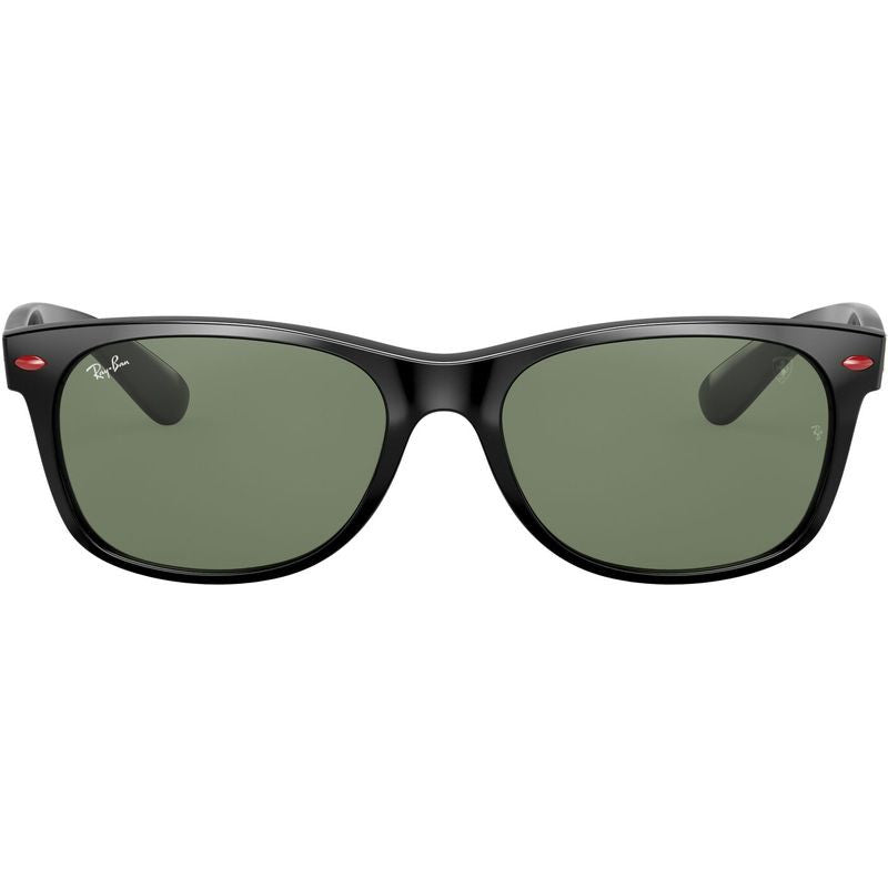 New Wayfarer RB2132M, Black/Green G15 Glass Lenses