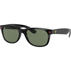 New Wayfarer RB2132M, Black/Green G15 Glass Lenses