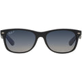 New Wayfarer Classic RB2132, Black/Blue Gradient Polarised Glass Lenses 55 Eye Size