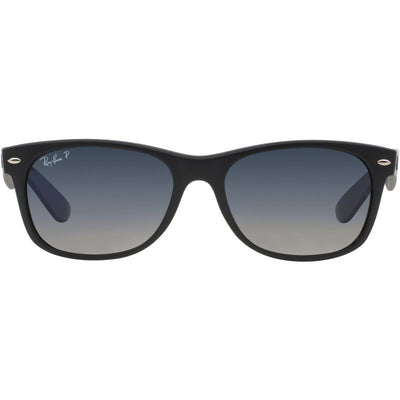 New Wayfarer Classic RB2132, Black/Blue Gradient Polarised Glass Lenses 55 Eye Size