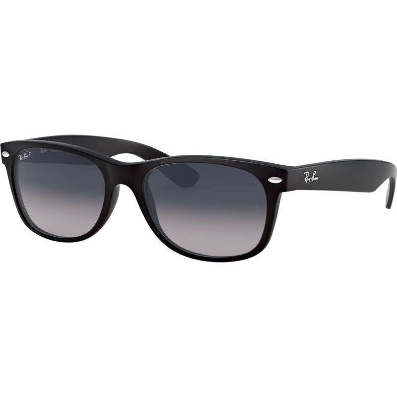 New Wayfarer Classic RB2132, Black/Blue Gradient Polarised Glass Lenses 55 Eye Size