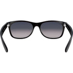 New Wayfarer Classic RB2132, Black/Blue Gradient Polarised Glass Lenses 55 Eye Size