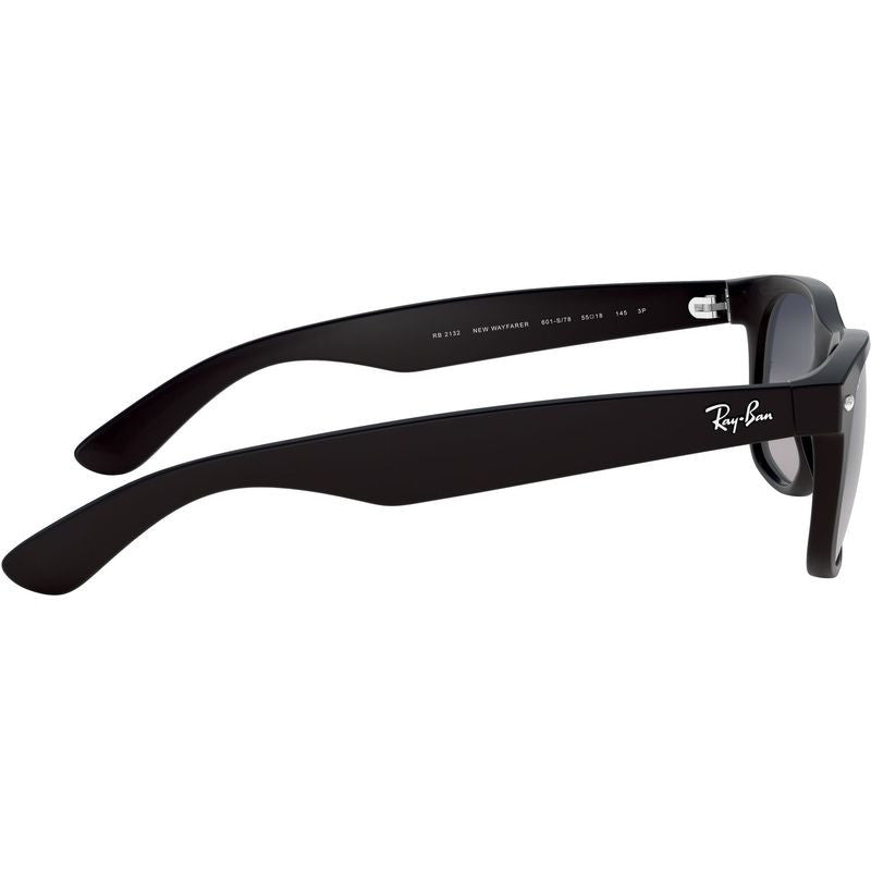 New Wayfarer Classic RB2132, Black/Blue Gradient Polarised Glass Lenses 55 Eye Size