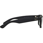 New Wayfarer Classic RB2132, Black Rubber/Green Glass Lenses 55 Eye Size