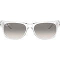 New Wayfarer Classic RB2132, Transparent/Grey Clear Gradient Glass Lenses 55 Eye Size