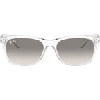 New Wayfarer Classic RB2132, Transparent/Grey Clear Gradient Glass Lenses 55 Eye Size