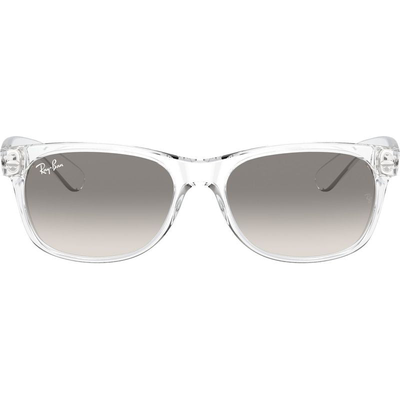 New Wayfarer Classic RB2132, Transparent/Grey Clear Gradient Glass Lenses 55 Eye Size