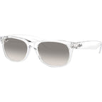 New Wayfarer Classic RB2132, Transparent/Grey Clear Gradient Glass Lenses 55 Eye Size
