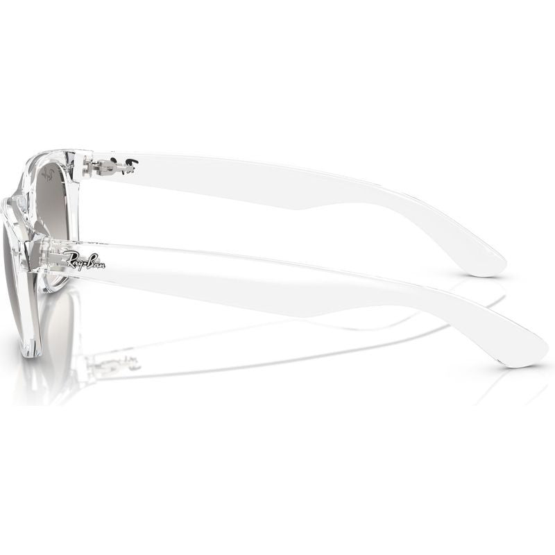 New Wayfarer Classic RB2132, Transparent/Grey Clear Gradient Glass Lenses 55 Eye Size