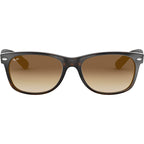 New Wayfarer Classic RB2132, Light Havana/Brown Gradient Glass Lenses 52 Eye Size
