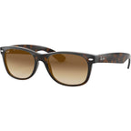 New Wayfarer Classic RB2132, Light Havana/Brown Gradient Glass Lenses 55 Eye Size