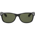 New Wayfarer Classic RB2132, Black/Green Glass Lenses 52 Eye Size