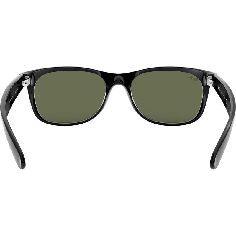 New Wayfarer Classic RB2132, Black/Green Glass Lenses 58 Eye Size