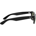 New Wayfarer Classic RB2132, Black/Green Glass Lenses 58 Eye Size