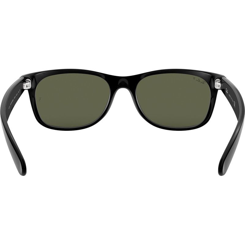 New Wayfarer Classic RB2132, Black/Green Polarised Glass Lenses 52 Eye Size