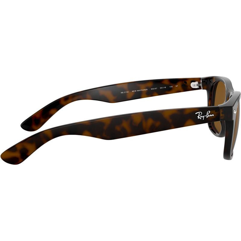 New Wayfarer Classic RB2132, Tortoise/Brown Polarised Glass Lenses 55 Eye Size