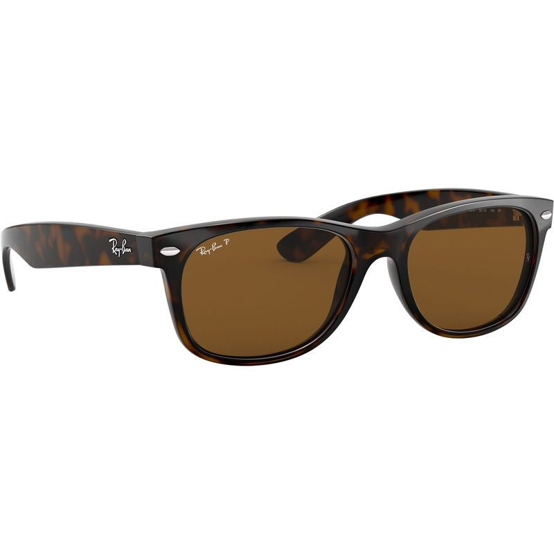 New Wayfarer Classic RB2132, Tortoise/Brown Polarised Glass Lenses 55 Eye Size