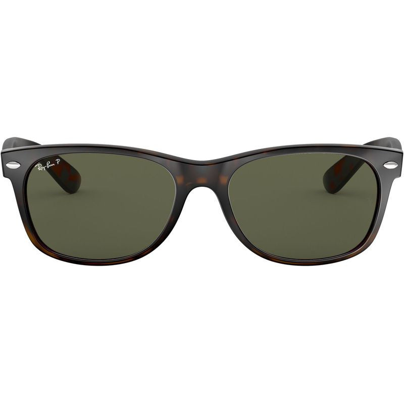 New Wayfarer Classic RB2132, Tortoise/Green Polarised Glass Lenses 55 Eye Size