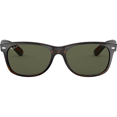 New Wayfarer Classic RB2132, Tortoise/Green Polarised Glass Lenses 55 Eye Size