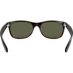 New Wayfarer Classic RB2132, Tortoise/Green Polarised Glass Lenses 55 Eye Size