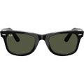 Original Wayfarer RB2140, Black on Transparent/Green Glass Lenses 50 Eye Size