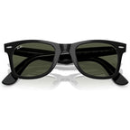 Original Wayfarer RB2140, Black on Transparent/Green Glass Lenses 50 Eye Size