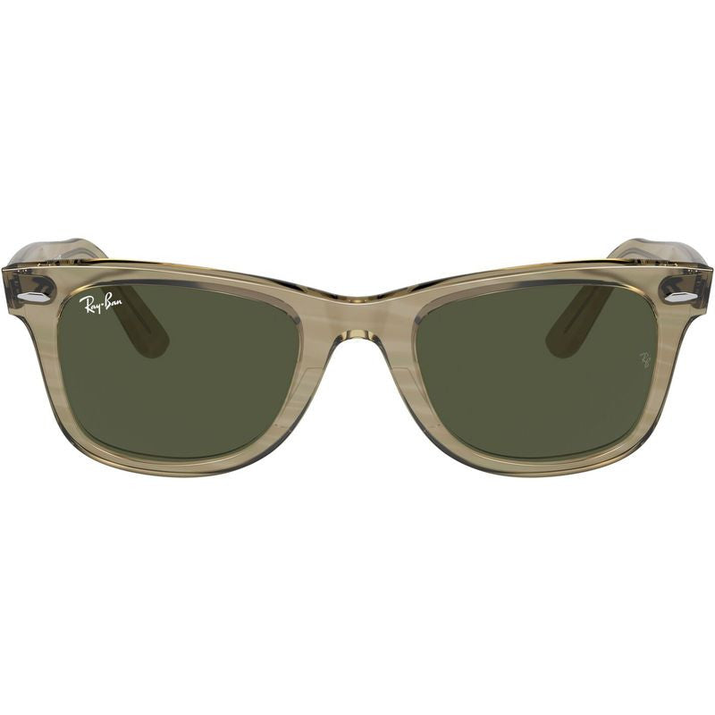 Original Wayfarer RB2140, Photochromic Striped Grey/Green Glass Lenses 50 Eye Size
