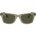 Original Wayfarer RB2140, Photochromic Striped Grey/Green Glass Lenses 50 Eye Size