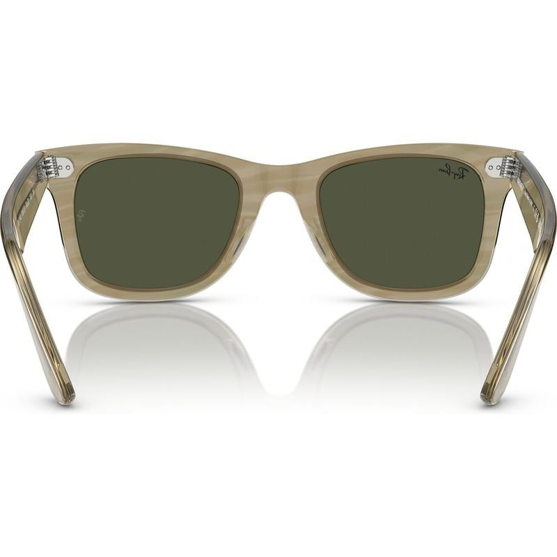 Original Wayfarer RB2140, Photochromic Striped Grey/Green Glass Lenses 50 Eye Size