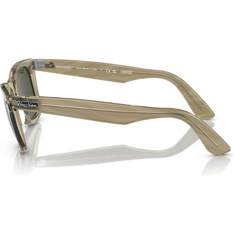 Original Wayfarer RB2140, Photochromic Striped Grey/Green Glass Lenses 50 Eye Size