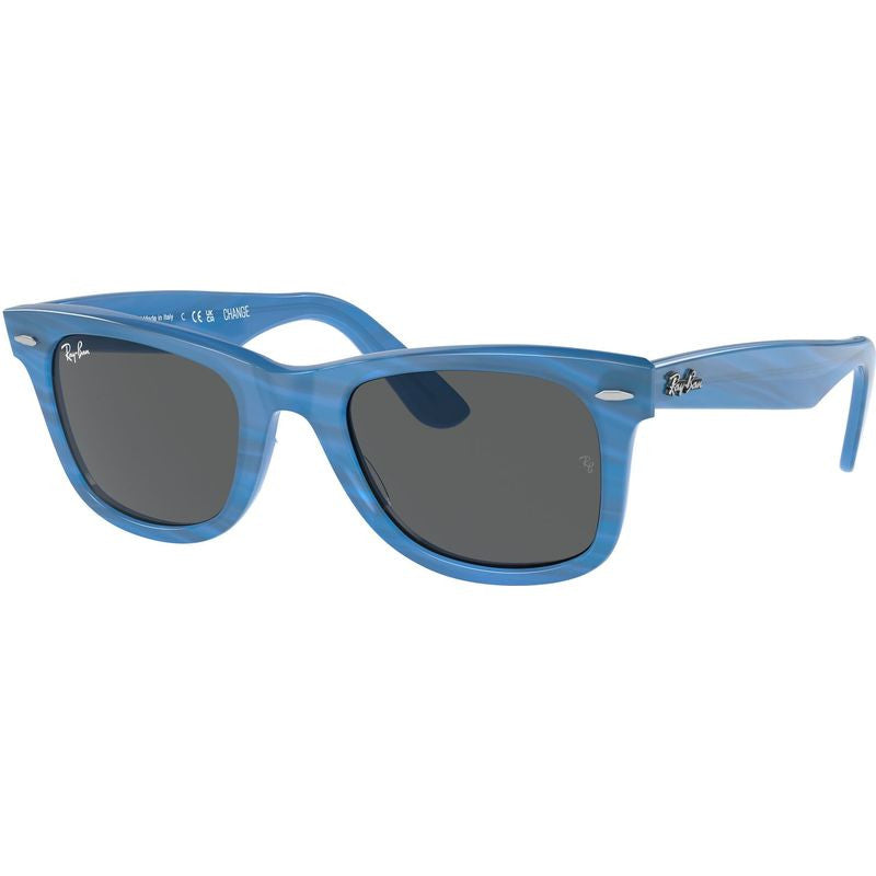 Original Wayfarer RB2140, Photochromic Striped Blue/Dark Grey Glass Lenses 50 Eye Size