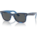 Original Wayfarer RB2140, Photochromic Striped Blue/Dark Grey Glass Lenses 50 Eye Size