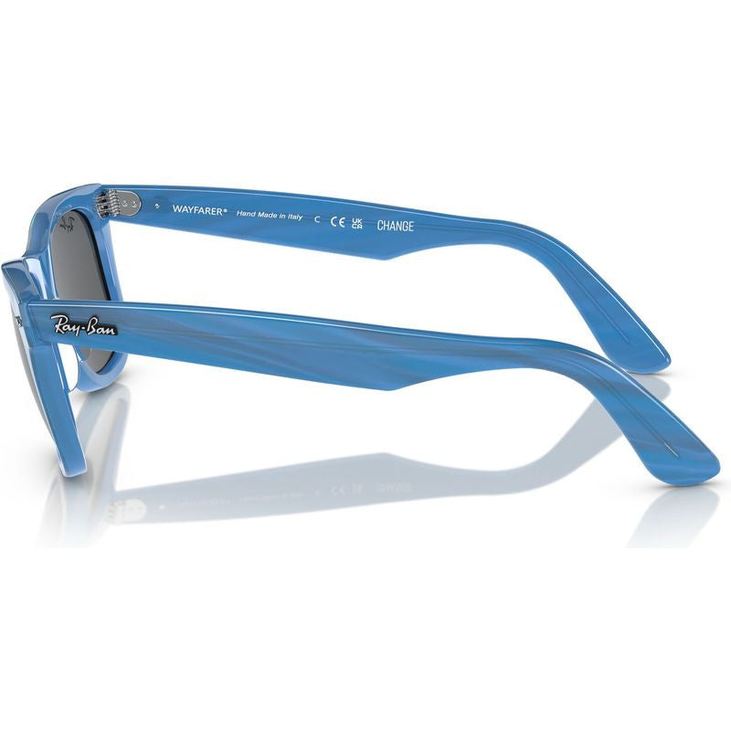 Original Wayfarer RB2140, Photochromic Striped Blue/Dark Grey Glass Lenses 50 Eye Size