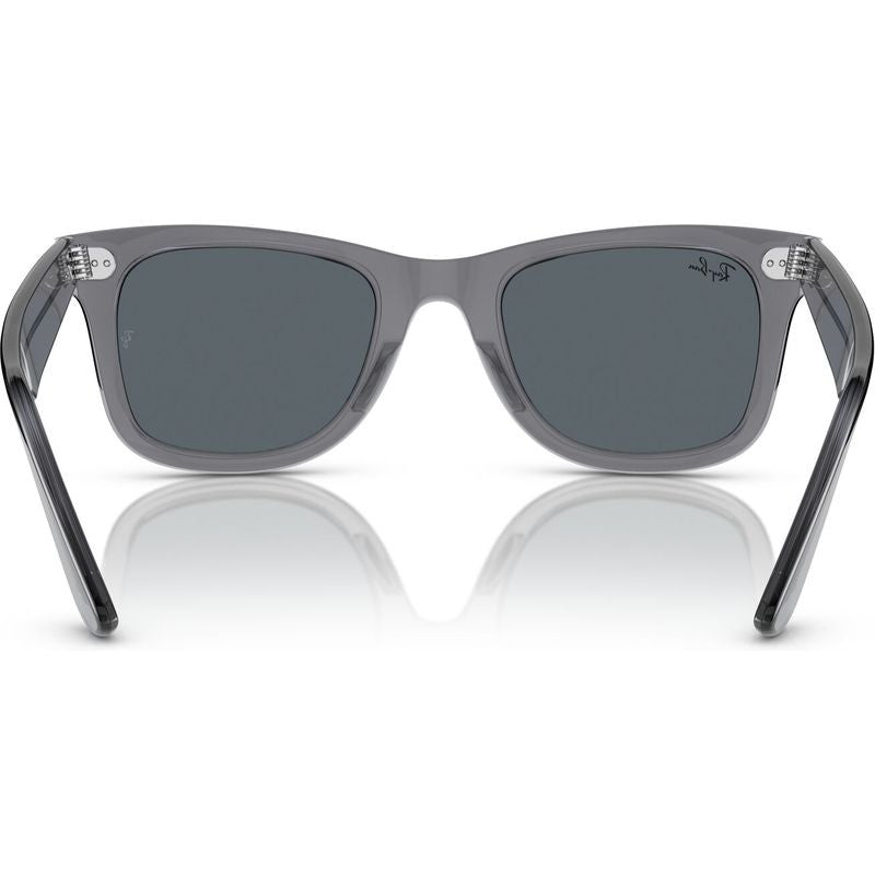 Original Wayfarer RB2140, Transparent Grey/Blue Glass Lenses 50 Eye Size