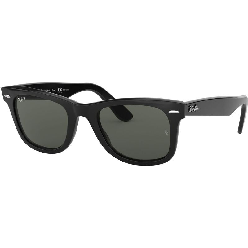 Original Wayfarer RB2140, Black/Green Polarised Glass Lenses 50 Eye Size