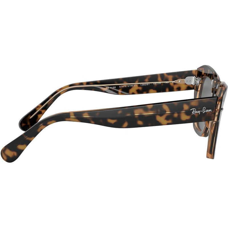 State Street RB2186, Havana and Transparent Brown/Dark Grey Glass Lenses 49 Eye Size
